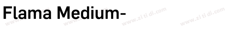 Flama Medium字体转换